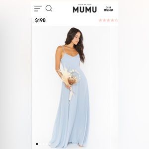 Show Me Your Mumu Faith Maxi Dress in Steel Blue